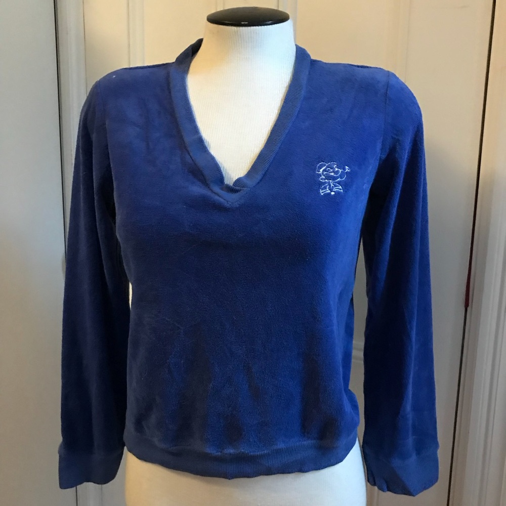 Vintage Popeye Velour V-Neck